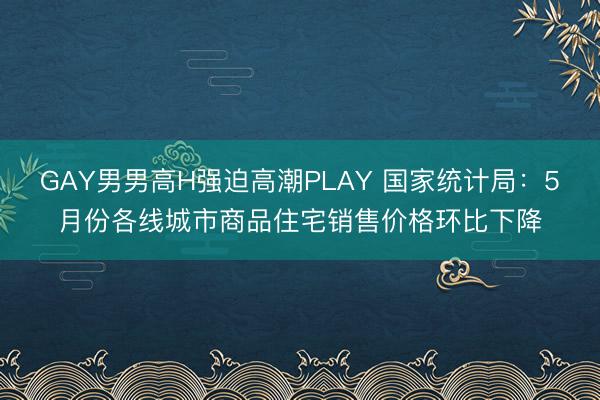 GAY男男高H强迫高潮PLAY 国家统计局：5月份各线城市商品住宅销售价格环比下降