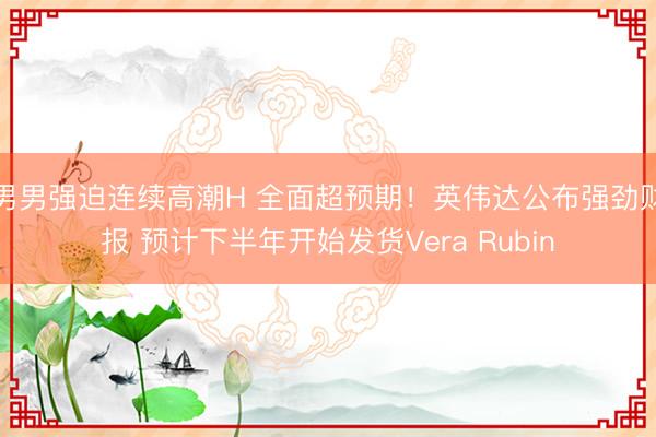 男男强迫连续高潮H 全面超预期!英伟达公布强劲财报 预计下半年开始发货Vera Rubin