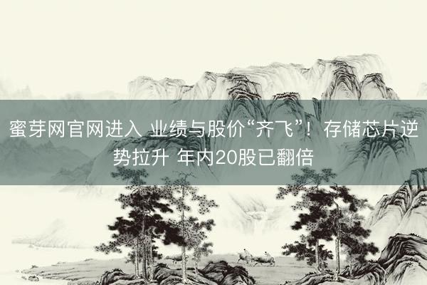 蜜芽网官网进入 业绩与股价“齐飞”！存储芯片逆势拉升 年内20股已翻倍