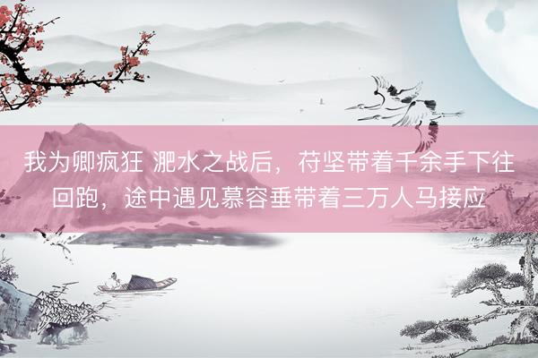 我为卿疯狂 淝水之战后，苻坚带着千余手下往回跑，途中遇见慕容垂带着三万人马接应