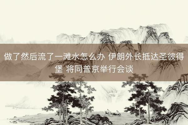 做了然后流了一滩水怎么办 伊朗外长抵达圣彼得堡 将同普京举行会谈
