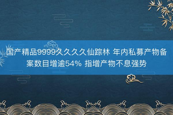 国产精品9999久久久久仙踪林 年内私募产物备案数目增逾54% 指增产物不息强势