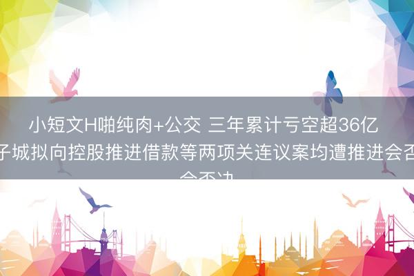 小短文H啪纯肉+公交 三年累计亏空超36亿 电子城拟向控股推进借款等两项关连议案均遭推进会否决