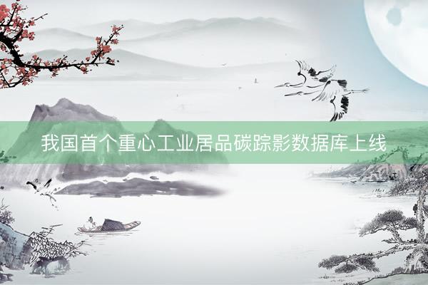 我国首个重心工业居品碳踪影数据库上线